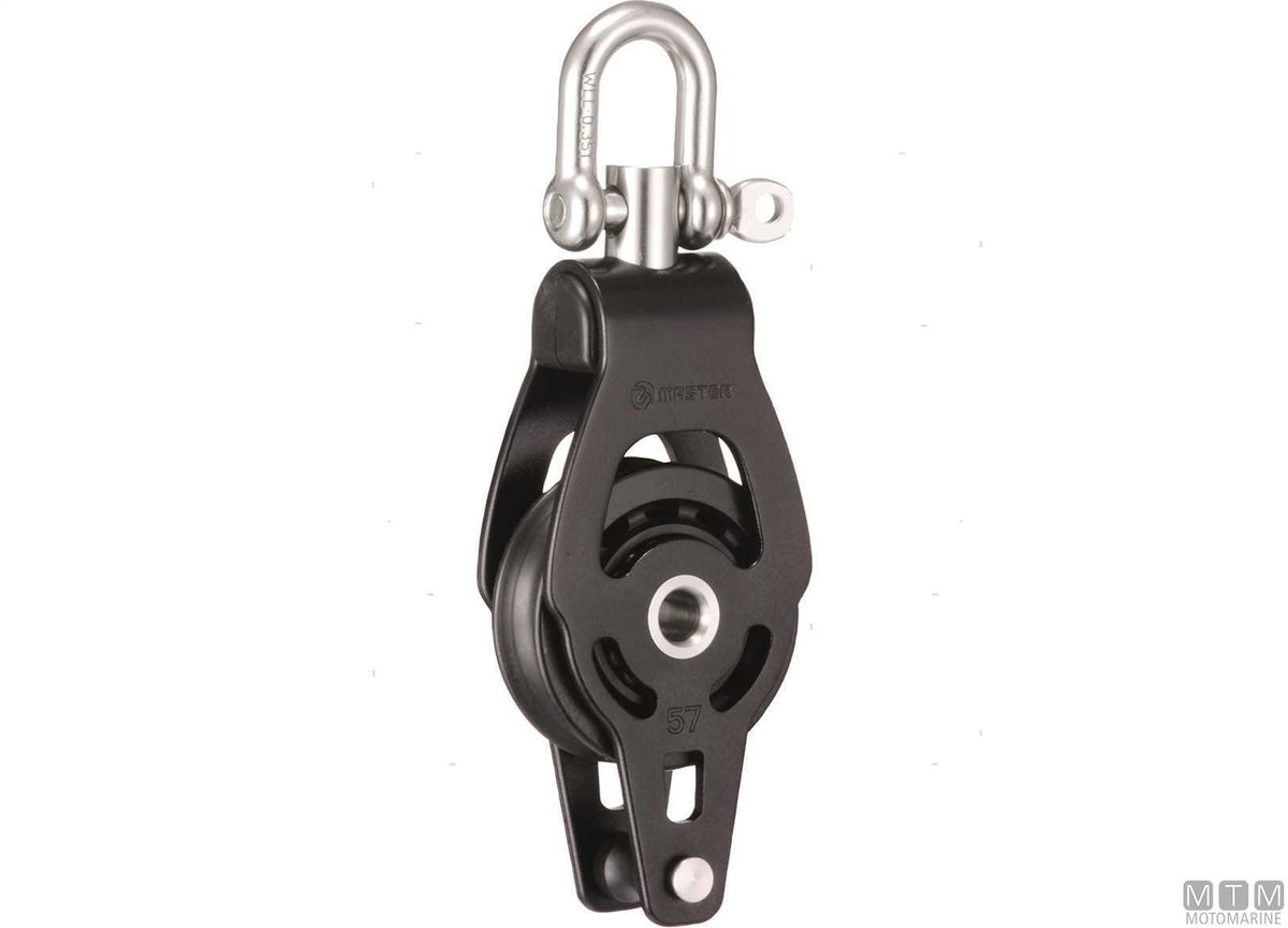 Single block Master Hercules, ball bearing sheave Ø75 mm - original photo Motomarine Srl