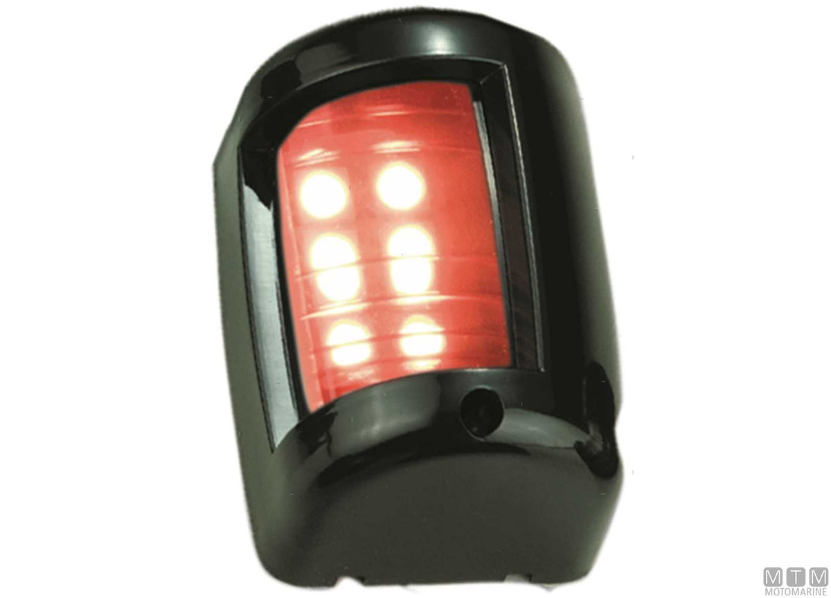 LED navigation sidelight, green, Mini, black, 43x59 mm - original photo Motomarine Srl
