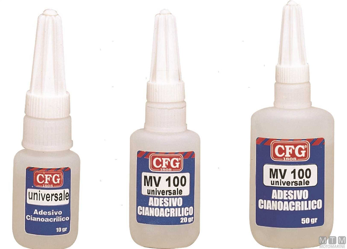 CFG MV100 cyanoacrylate instant adhesive 50 ml - original photo Motomarine Srl