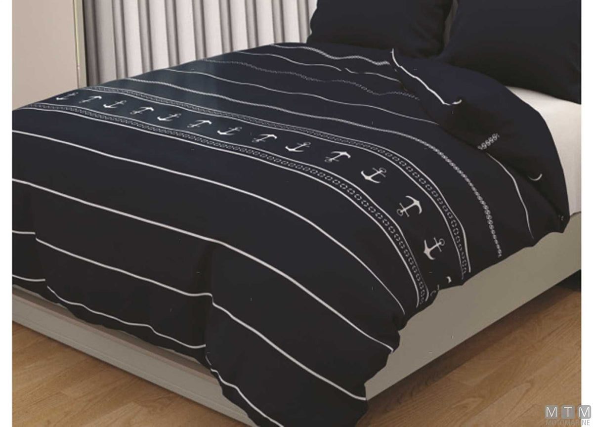 MB lightweight double quilt 270x240 cm navy blue - original photo Motomarine Srl