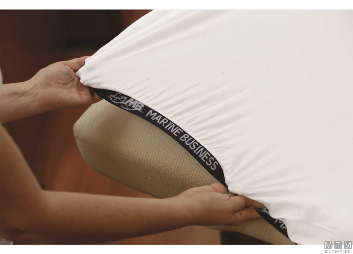 MB adjustable fitted sheet model E - white - original photo Motomarine Srl