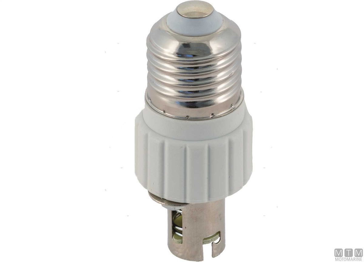Adapter for bulbs BA15D>E14 - original photo Motomarine Srl