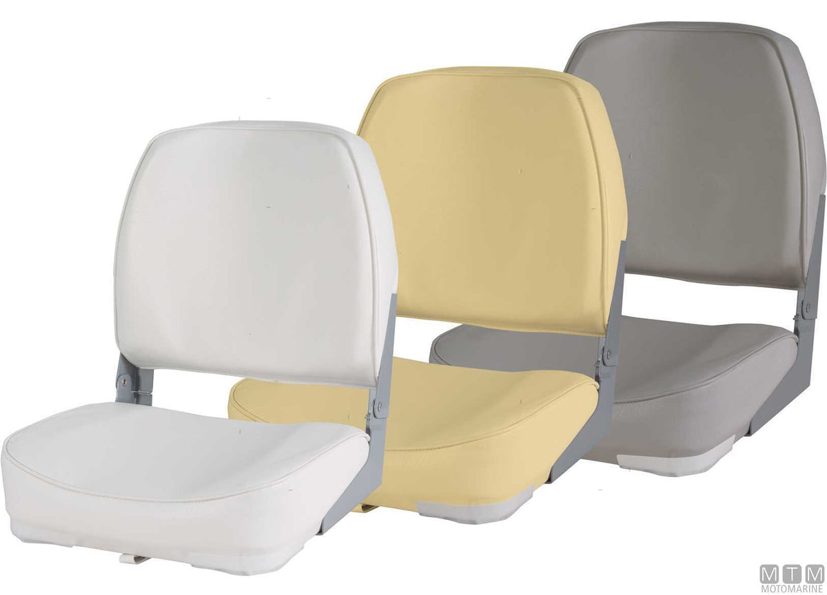 Classic High Back folding seat, beige - original photo Motomarine Srl