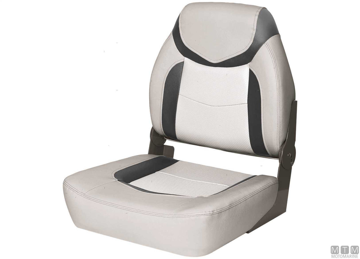 Premium Fish folding seat white/grey - original photo Motomarine Srl