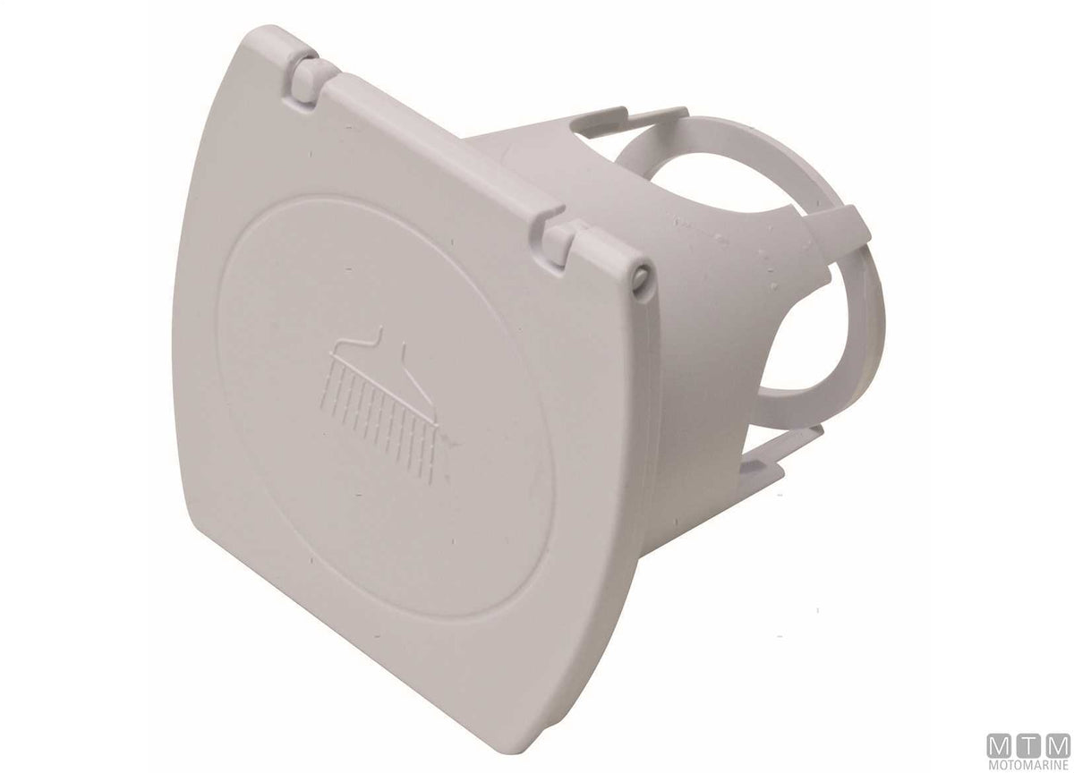 Square shower box for vertical and horizontal flush mounting ABS white - original photo Motomarine Srl