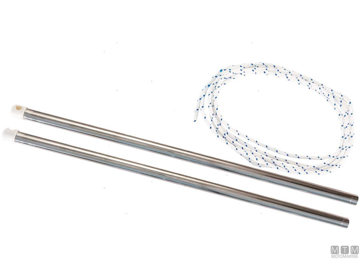Handrail set for gangways, stainless steel 316 - original photo Motomarine Srl