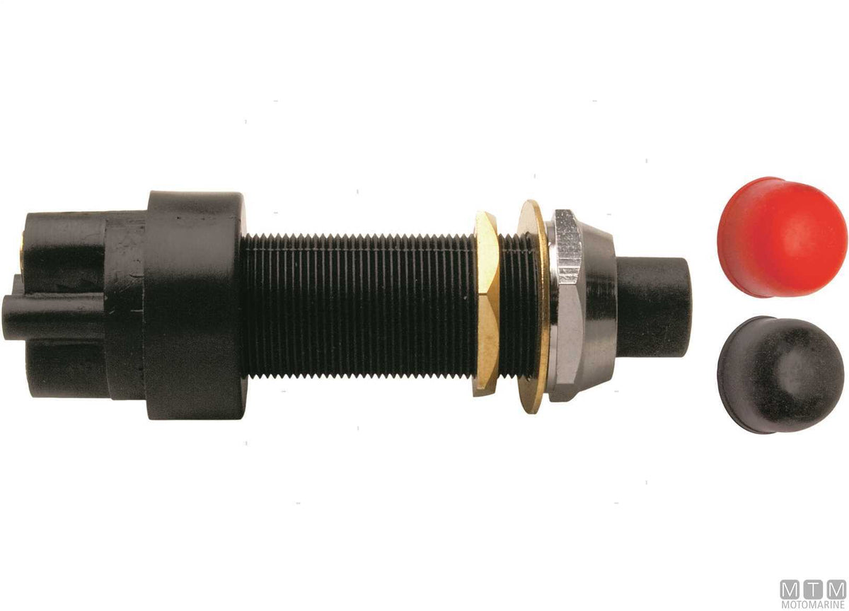 Black cap for push-button switches - original photo Motomarine Srl