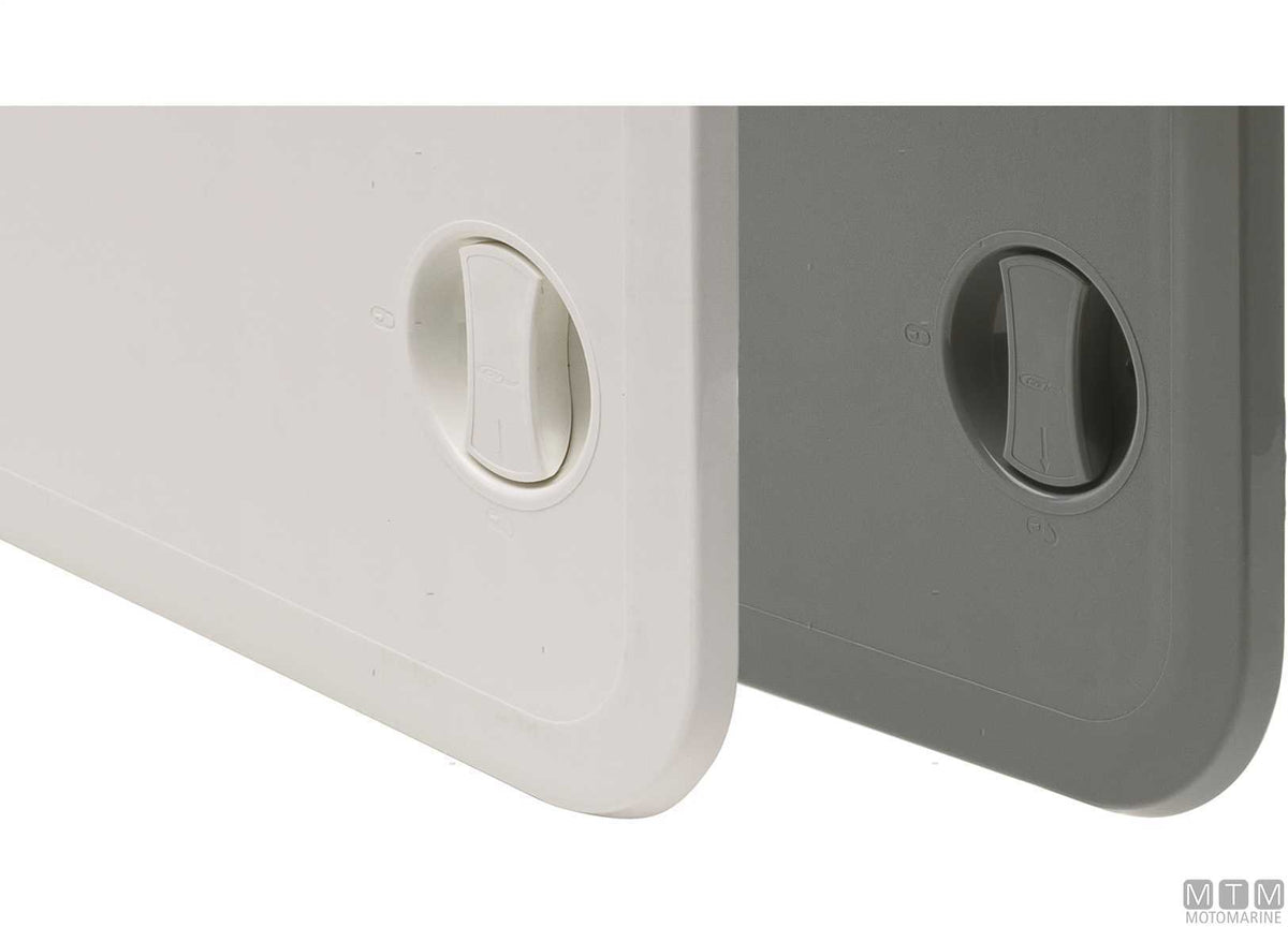 Walkable deck hatch in ABS, white, size S 270x373 mm - original photo Motomarine Srl