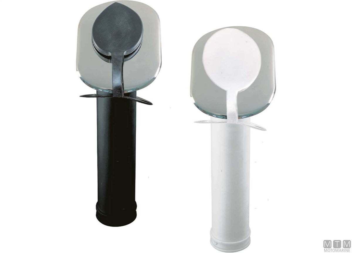 Flush-mount rod holder Ø40 mm, white plastic - original photo Motomarine Srl