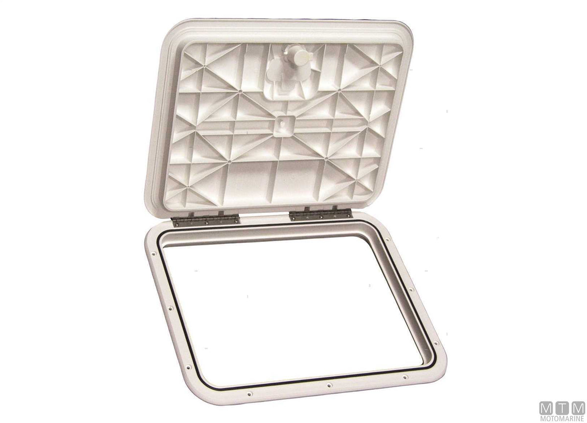 Walkable deck hatch HMG in Saralon 407x458 mm - original photo Motomarine Srl