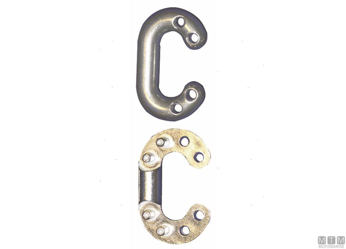 Connecting link for chain Ø8 mm 8 pins stainless steel 316 - original photo Motomarine Srl