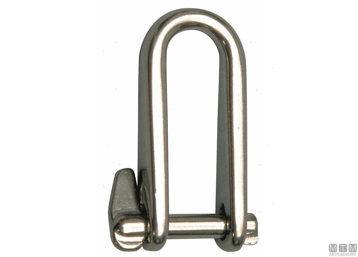 Key pin shackle Ø8 mm stainless steel 316 captive pin - original photo Motomarine Srl