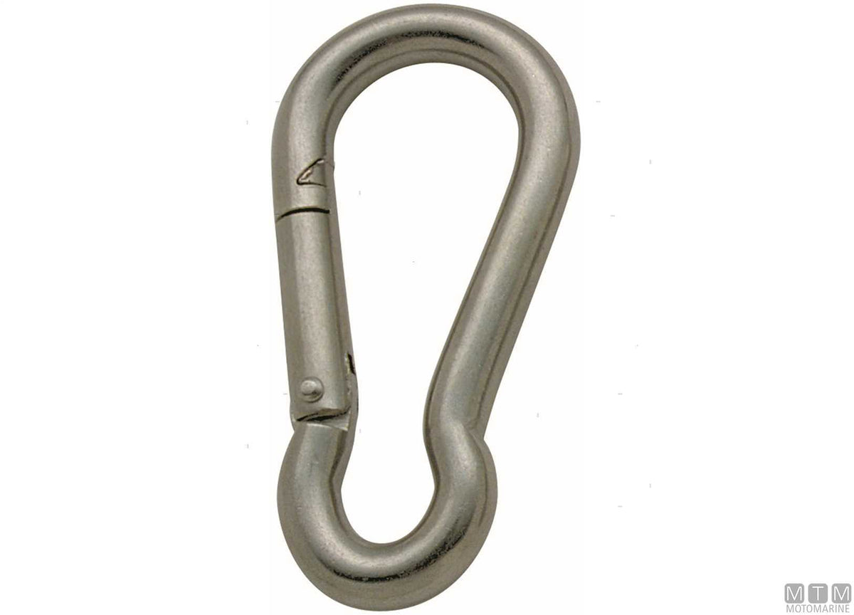 Classic snap hook Ø10 mm stainless steel 316 - original photo Motomarine Srl