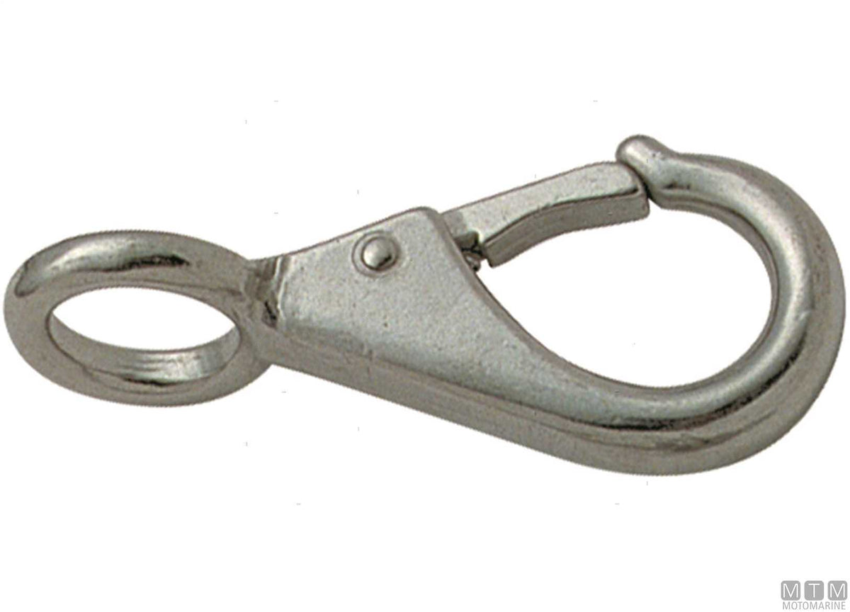 Fixed snap hook Ø10 mm stainless steel 316 - original photo Motomarine Srl