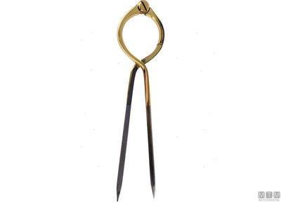 Signola hand compass in brass with stainless steel points H200 mm