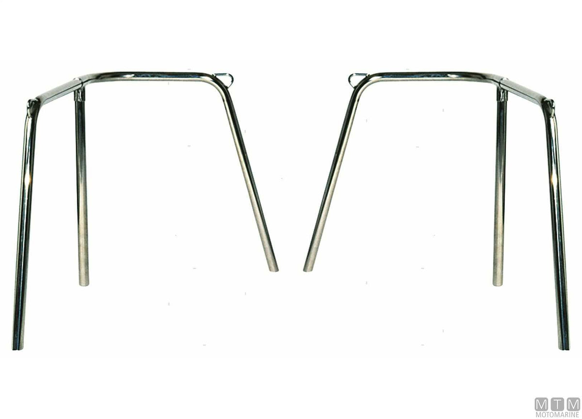 Stern pulpit Ø22 mm H60 cm AISI 316 stainless steel - original photo Motomarine Srl
