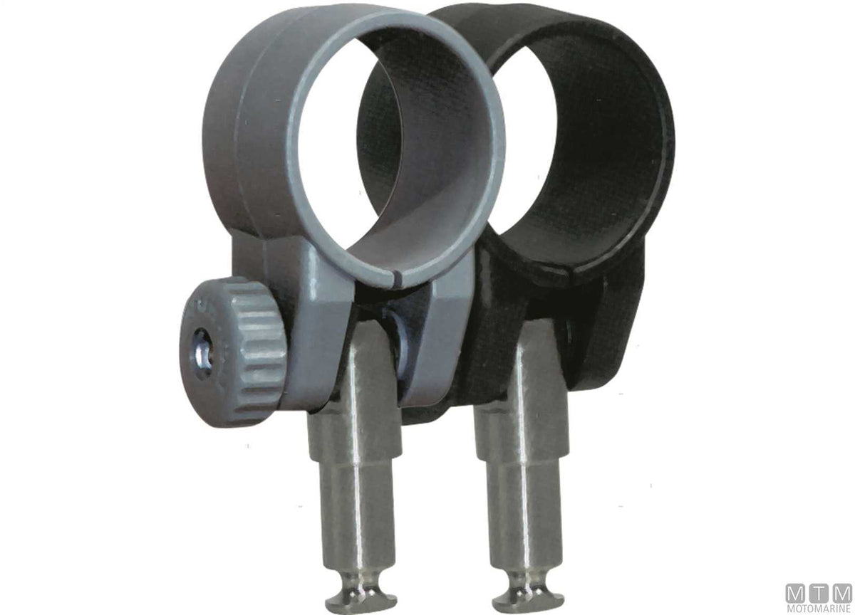 Heavy-duty clamp-on oarlock, 35 mm opening, black - original photo Motomarine Srl
