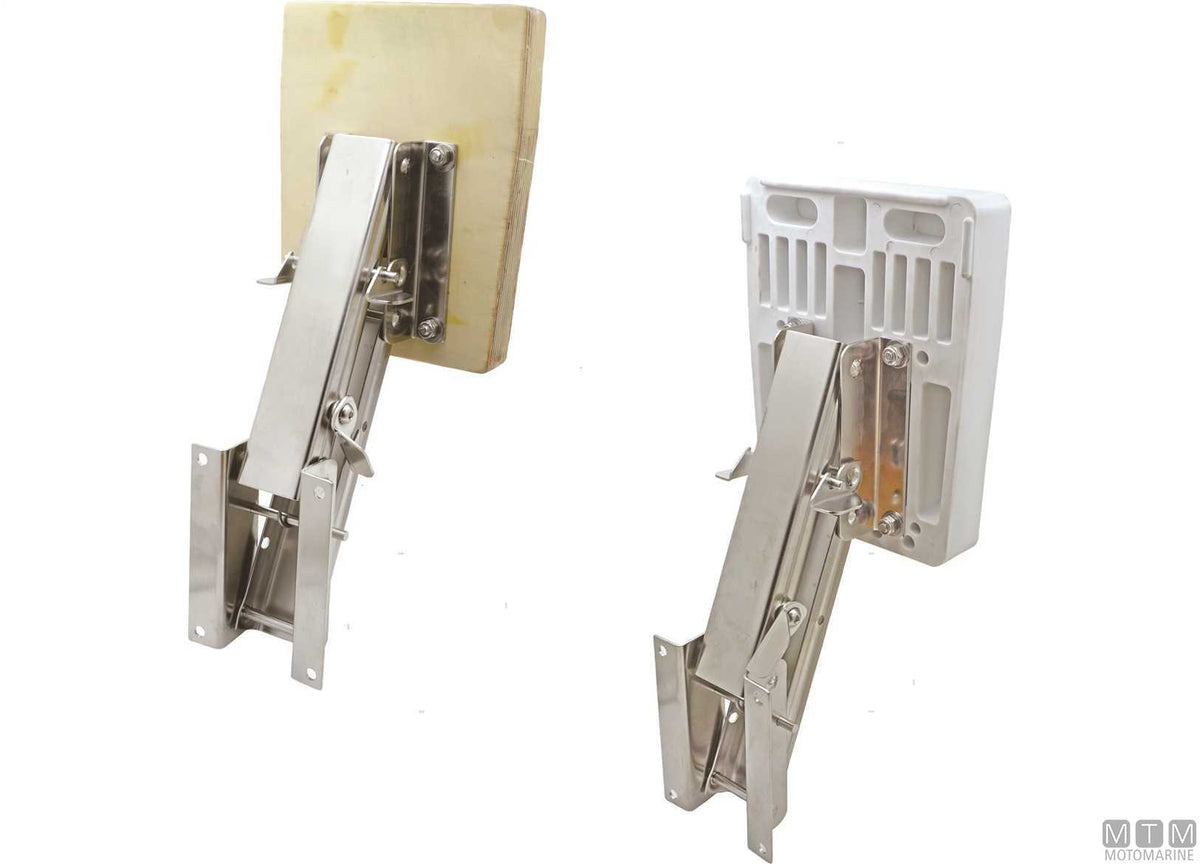 Pantograph engine bracket <6 HP stainless steel and plastic - original photo Motomarine Srl