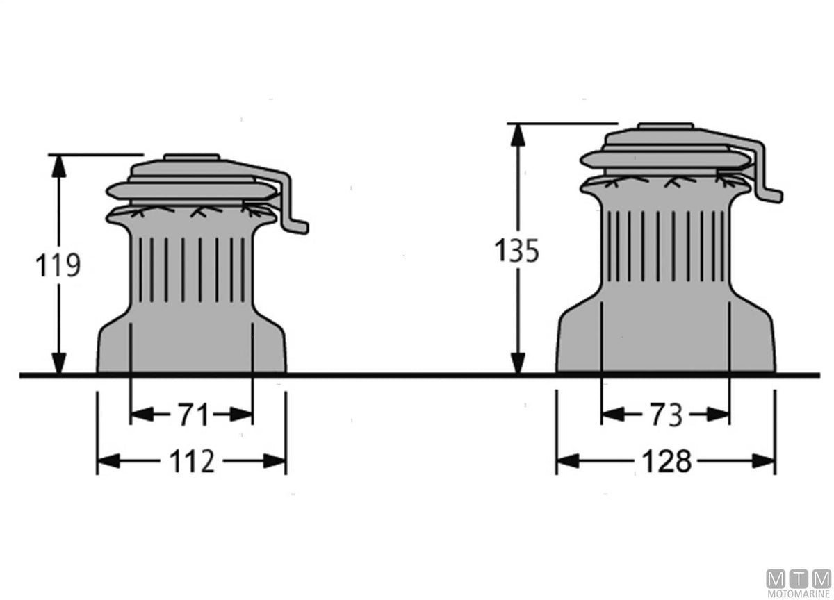 Antal Self-Tailing Winch XT30.2 - original photo Motomarine Srl