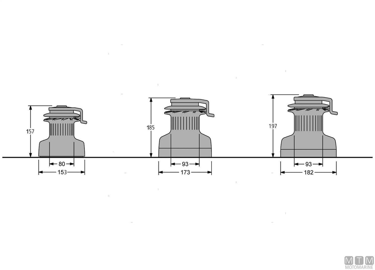 Antal Self-Tailing Winch XT40 - original photo Motomarine Srl
