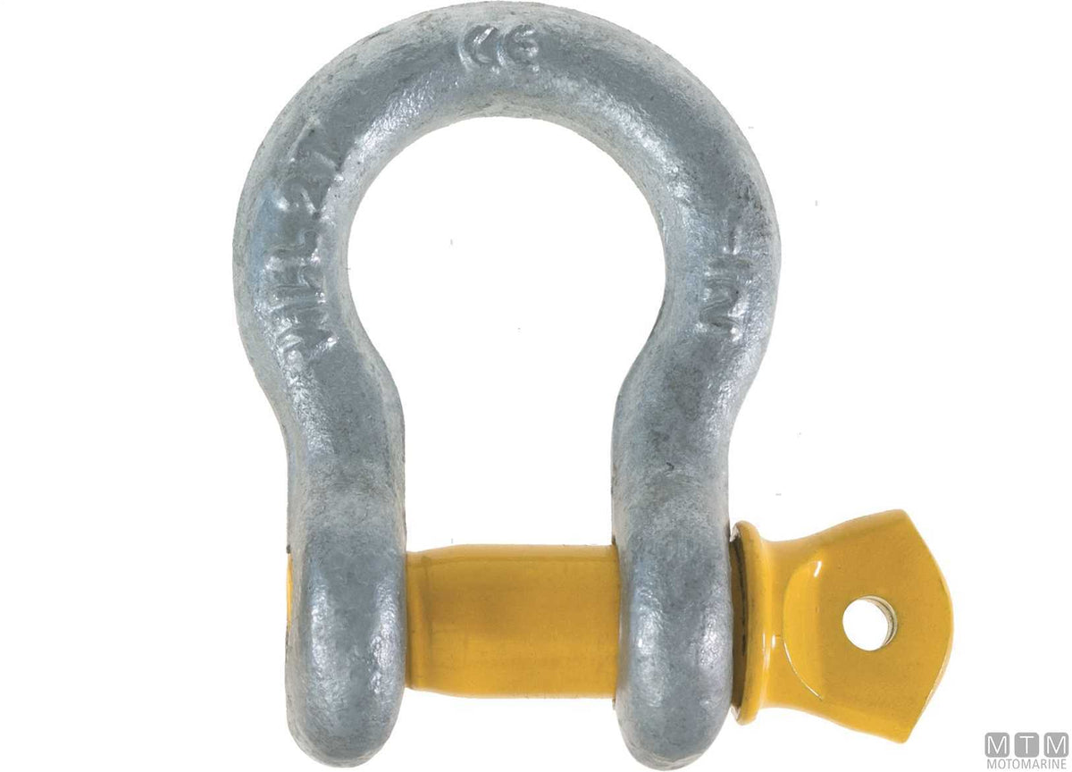 Bow shackle HD Ø29 mm hot-dip galvanized steel - original photo Motomarine Srl