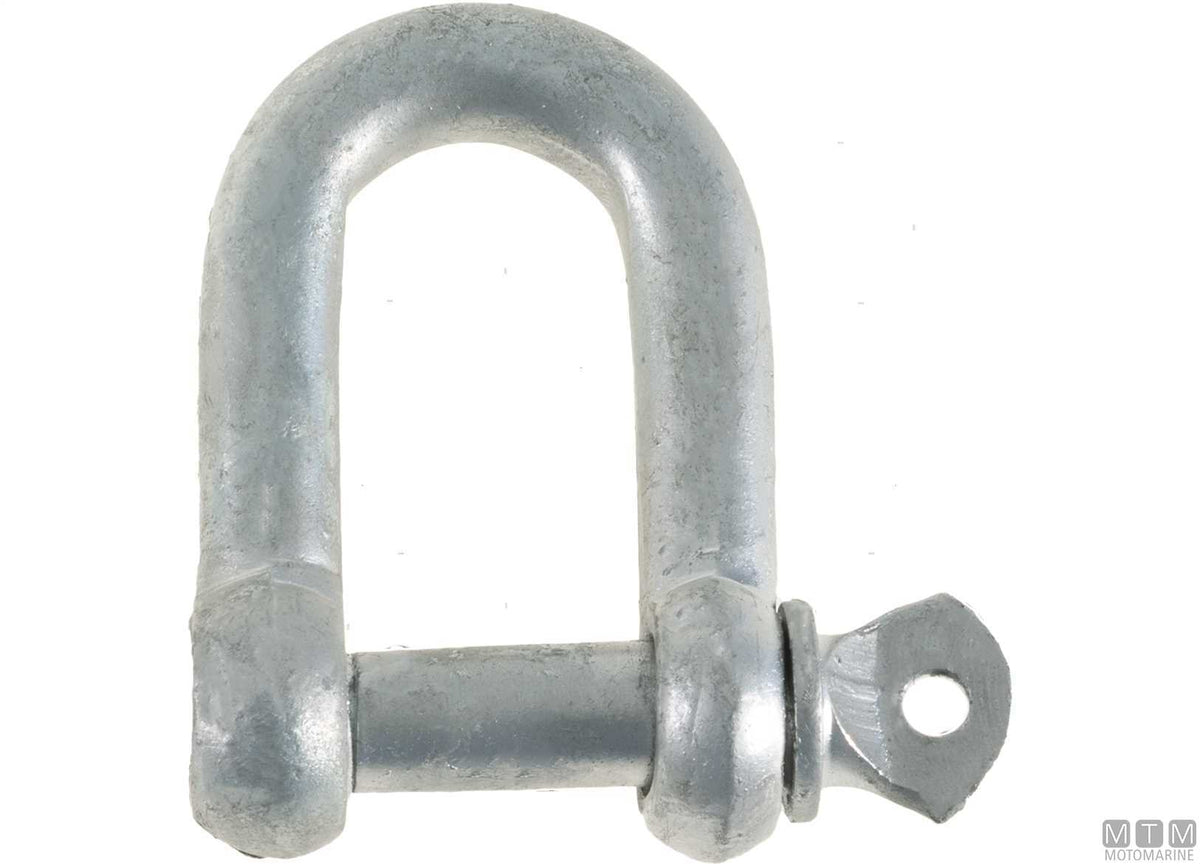 Straight shackle Ø25 mm hot-dip galvanized steel - original photo Motomarine Srl