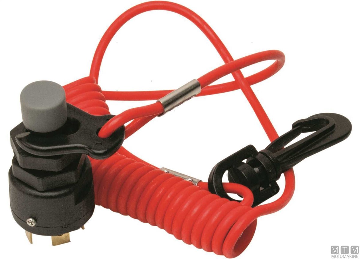 Engine kill switch with safety key, 4-pole - original photo Motomarine Srl