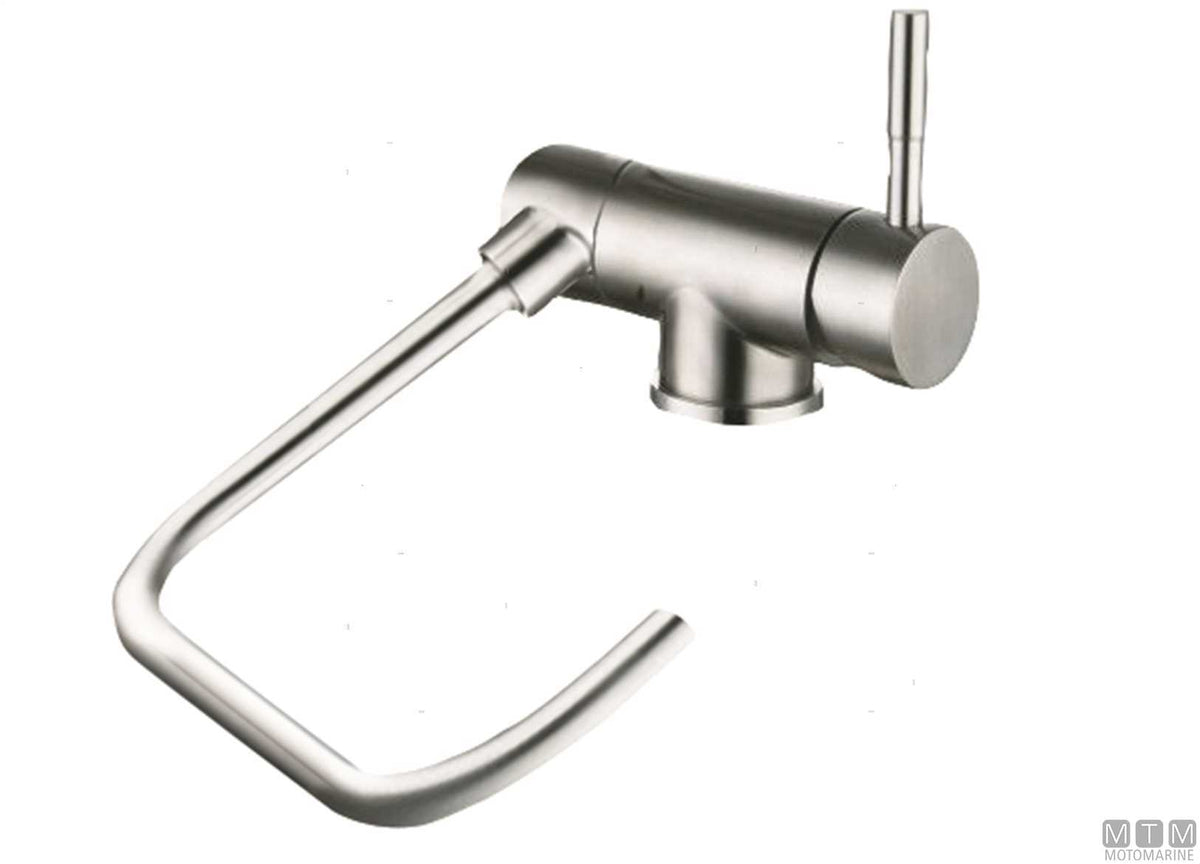 Foldable spout mixer tap stainless steel 18/8 - original photo Motomarine Srl