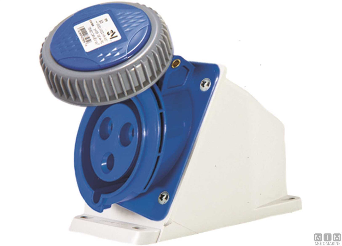 CE wall socket IP67 230V 32A - original photo Motomarine Srl