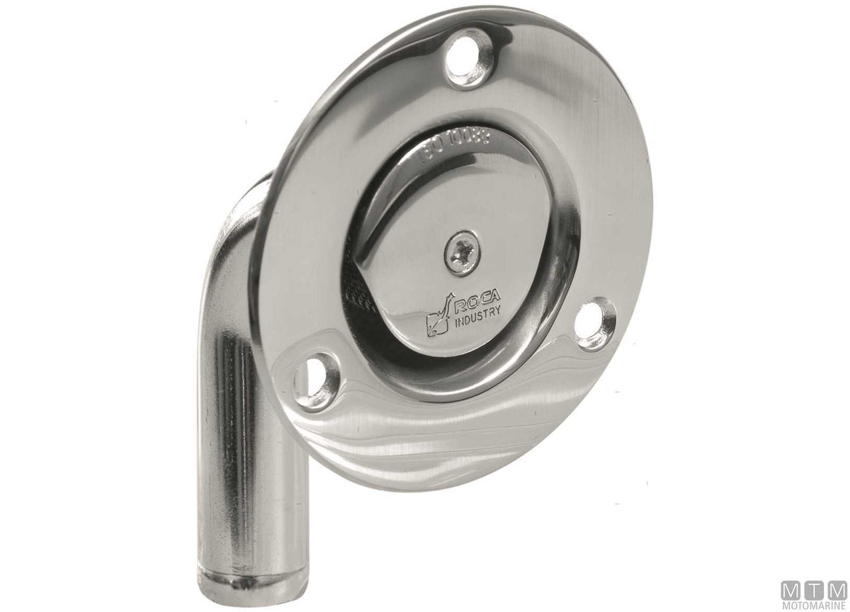 90° curved vent Roca CE Ø16 mm, stainless steel - original photo Motomarine Srl