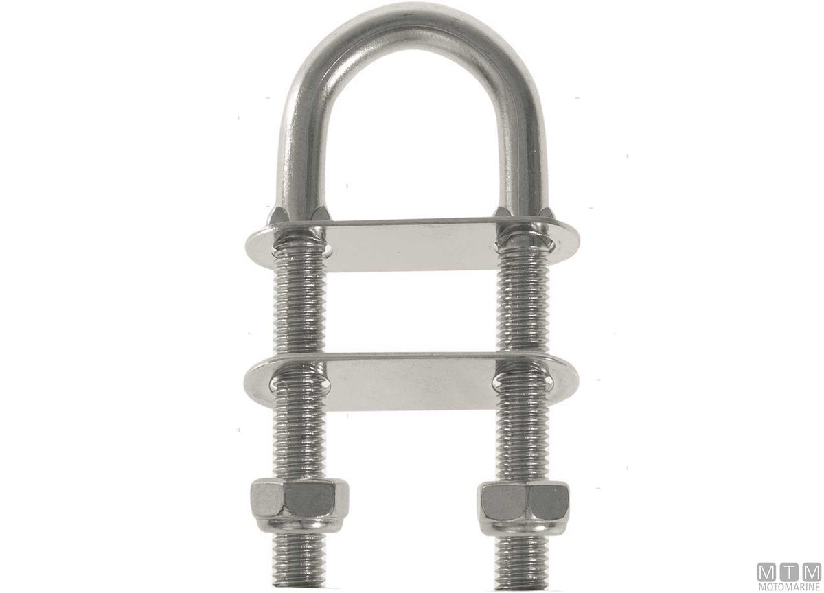 Roca U-bolt with pinched rod H55 mm stainless steel 316 - original photo Motomarine Srl