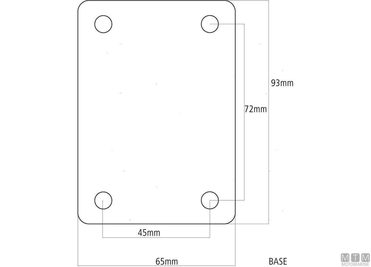 Adjustable stainless steel antenna base - original photo Motomarine Srl