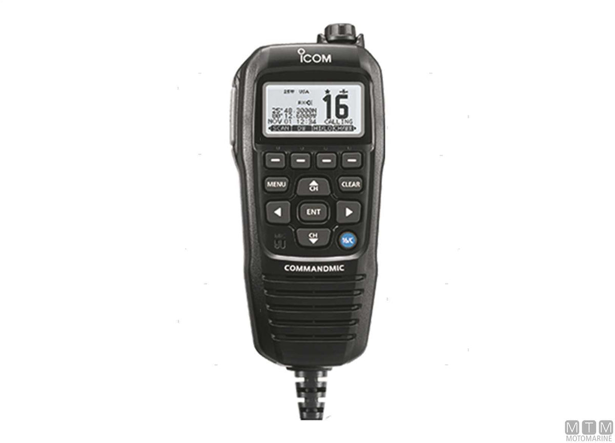 Icom CommandMic HM-229B black microphone - original photo Motomarine Srl