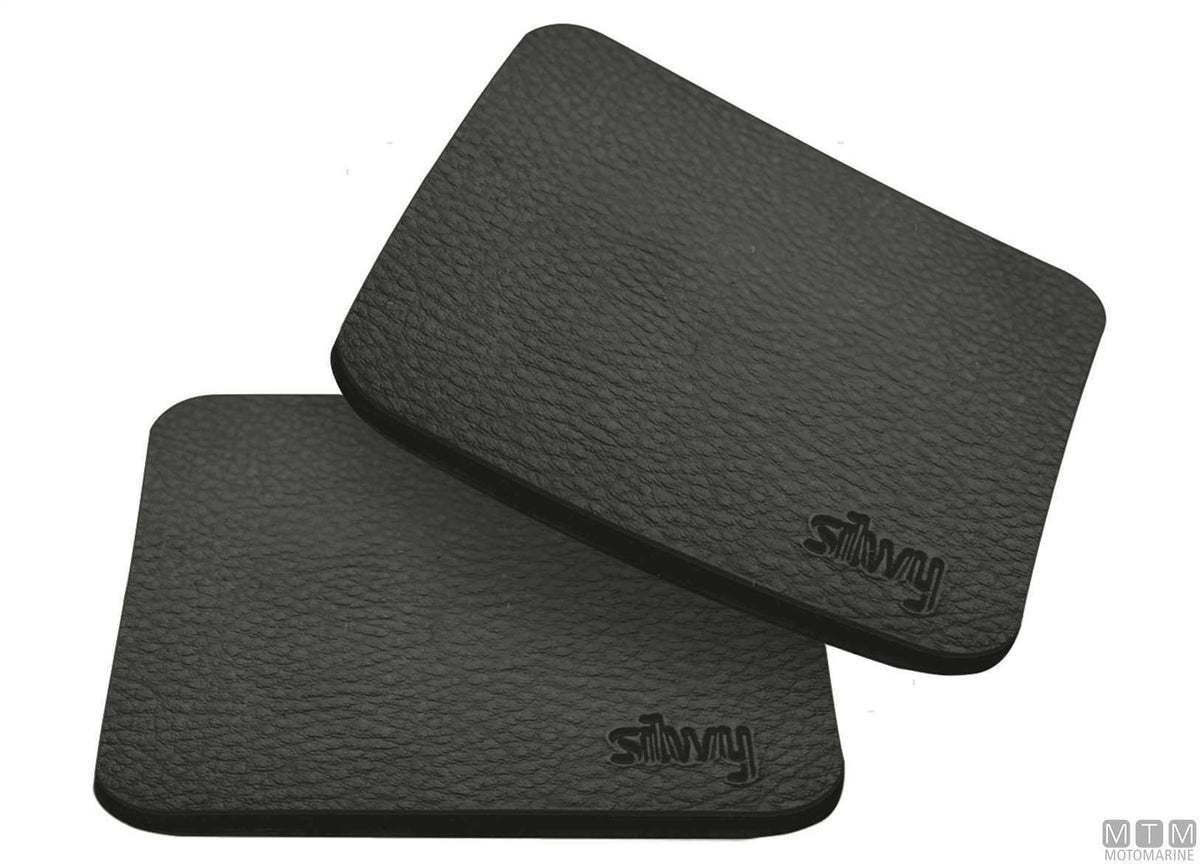 Set of 2 Silwy metallic coasters white - original photo Motomarine Srl