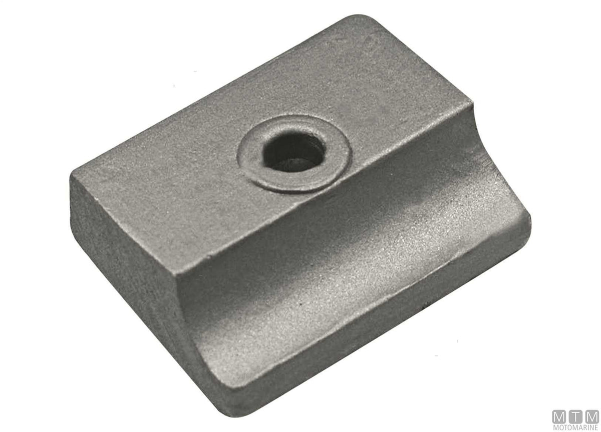 Small anode plate Johnson/Evinrude 2-8 HP in aluminium - original photo Motomarine Srl