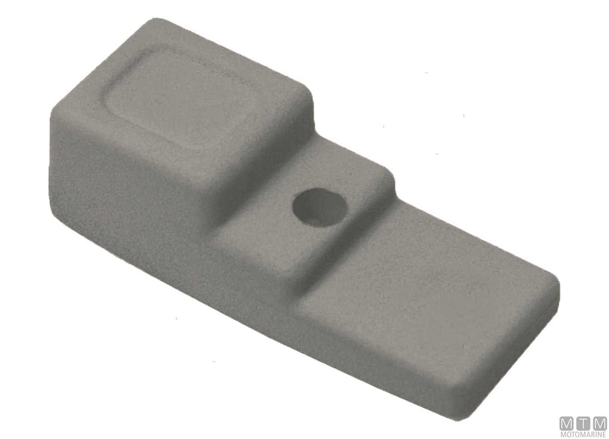 1-hole small plate anode for Suzuki 25-115 HP in aluminium - original photo Motomarine Srl