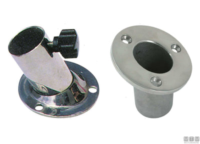Flagpole base Ø25 mm in stainless steel
