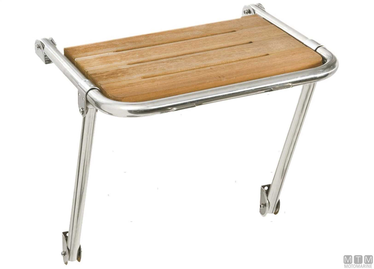 TKC swim platform 45x39 cm, stainless steel and teak - original photo Motomarine Srl
