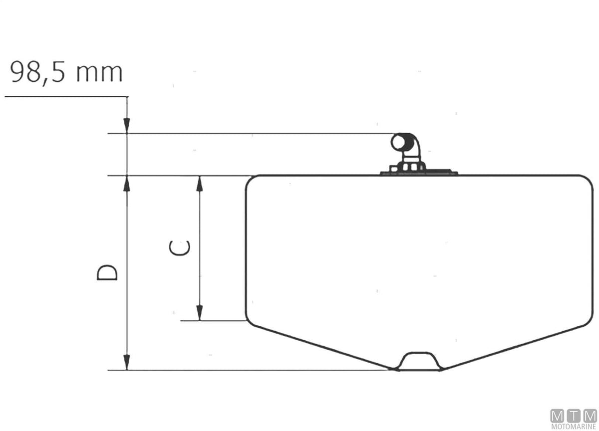 Central drinking water tank 190 L polyethylene - original photo Motomarine Srl