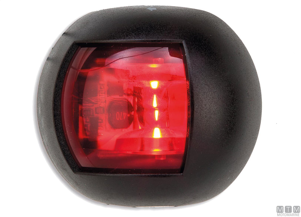 LED stern navigation light 135°, half-dome, black, 70x63 mm - original photo Motomarine Srl