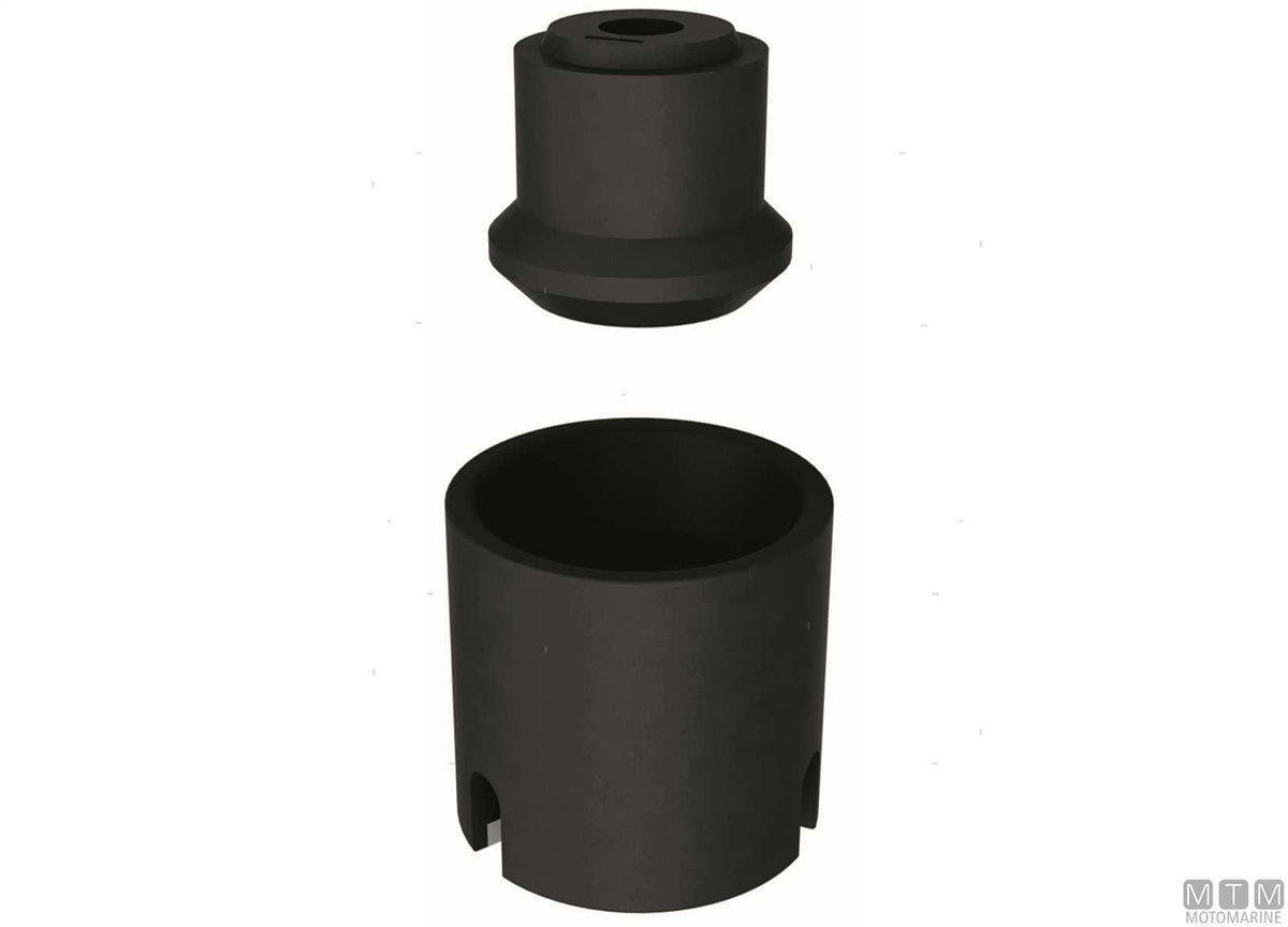 Snap-top push stop Ø21 mm h20 mm with adjustable fitting - original photo Motomarine Srl