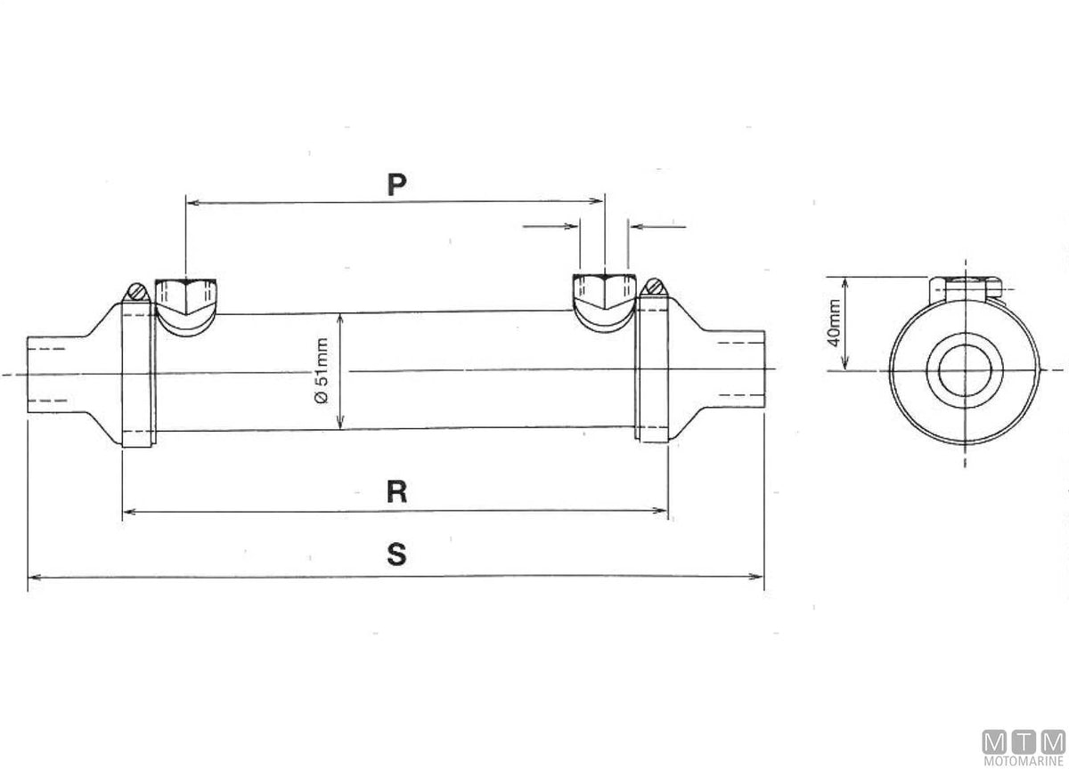 Oil cooler DC60-XBB - original photo Motomarine Srl