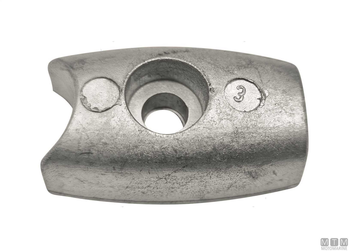 Zinc plate anode for Volvo bow thruster - original photo Motomarine Srl