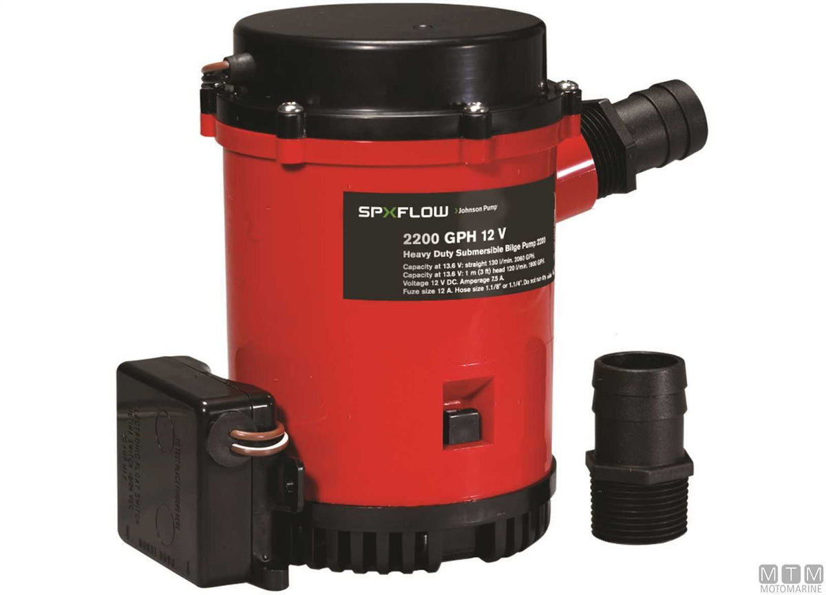 Automatic bilge pump Johnson Ultima 2200 12 V - original photo Motomarine Srl