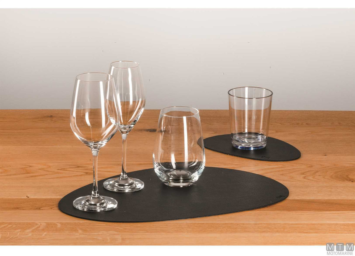 Set of 2 Silwy metallic coasters anthracite - original photo Motomarine Srl