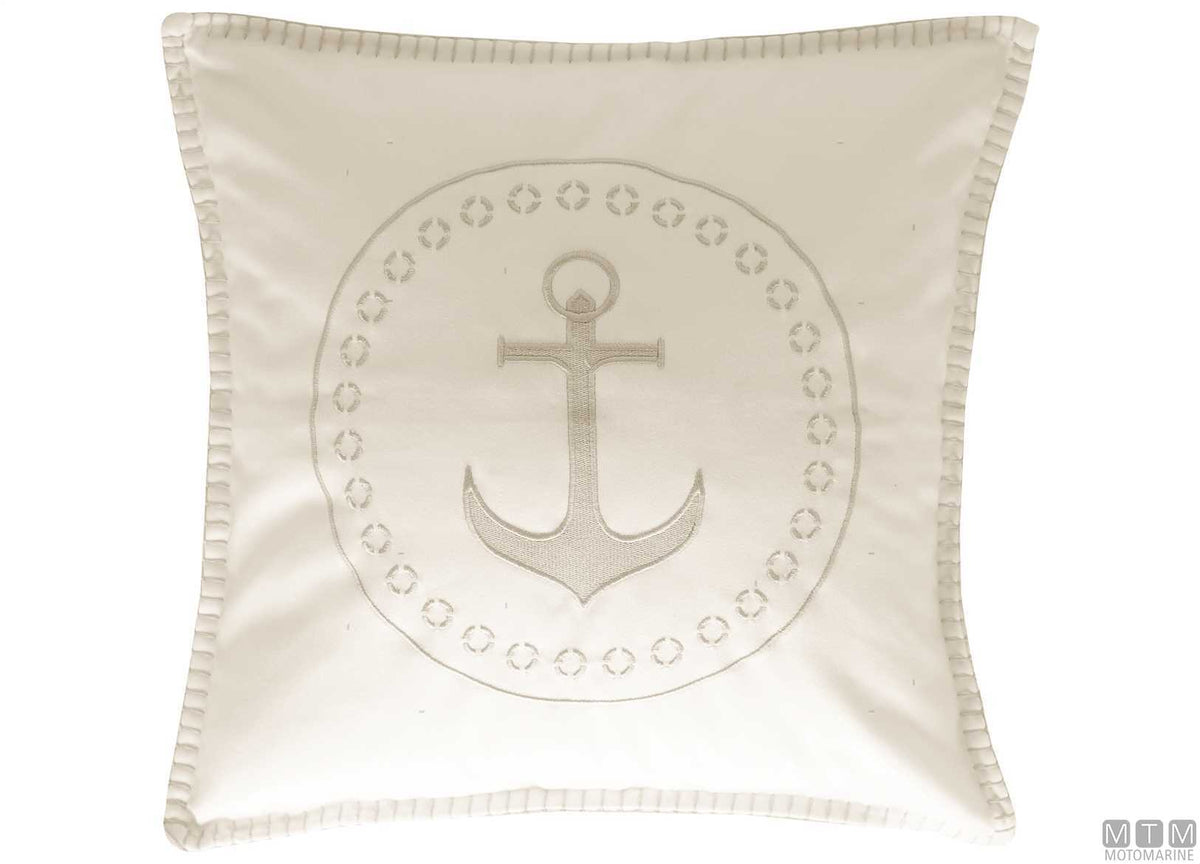 Cushion MB Anchor 40x40 cm, ecru - original photo Motomarine Srl