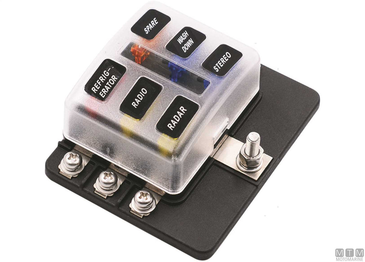 Fuse box UNIVAL 10-position - original photo Motomarine Srl