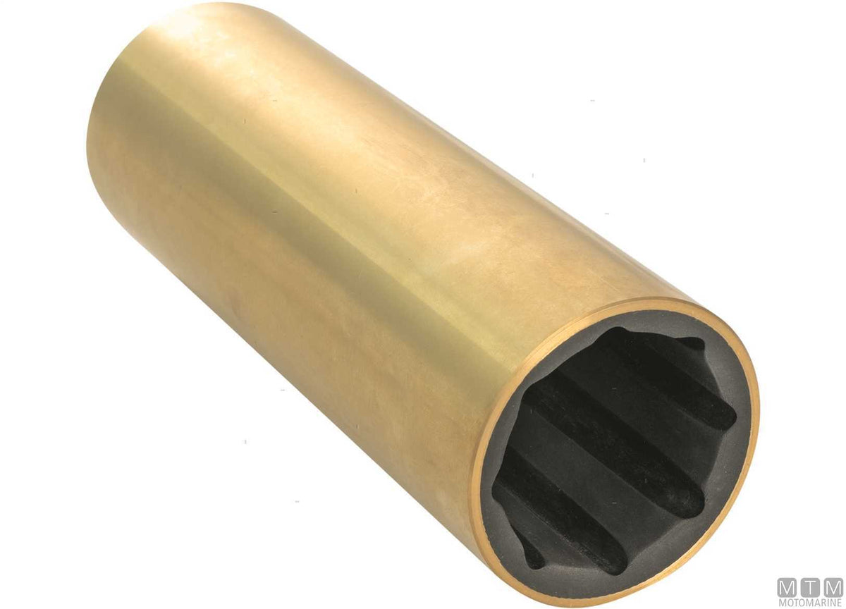 Idrolub brass bushing for Ø20 mm shaft, external Ø30 mm, L80 mm - original photo Motomarine Srl
