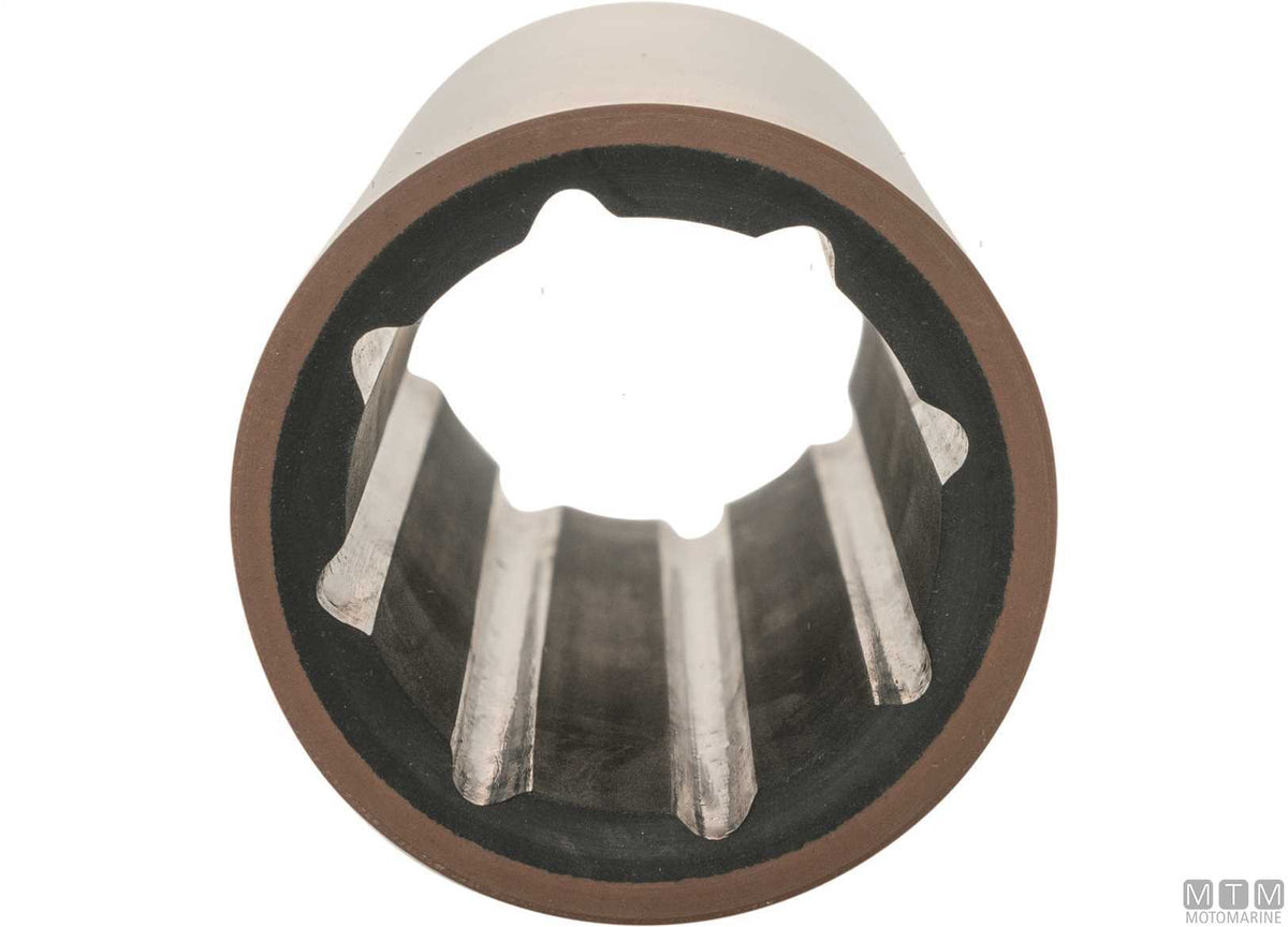 Hydrolube bushing in resin for Ø25 mm shaft ext. Ø1"1/2 L100 mm - original photo Motomarine Srl