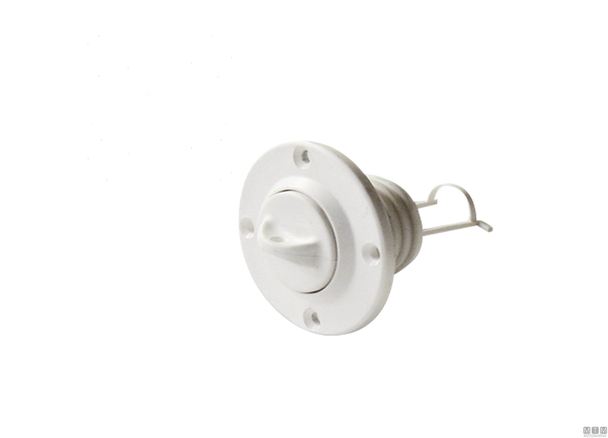 Round drain plug white in plastic - original photo Motomarine Srl